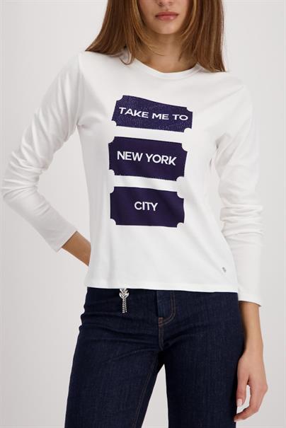 Langarmshirt mit Aufdruck off-white