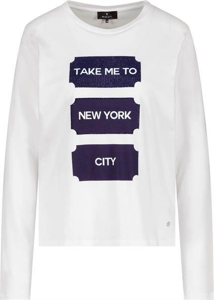 Langarmshirt mit Aufdruck off-white