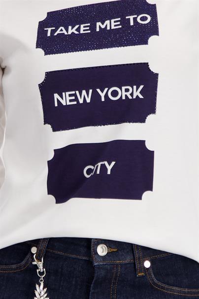 Langarmshirt mit Aufdruck off-white