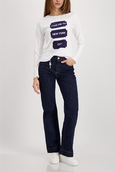 Langarmshirt mit Aufdruck off-white