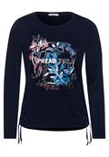 Langarmshirt mit Fotoprint deep blue