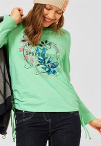 Langarmshirt mit Fotoprint fun green