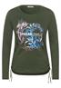 Langarmshirt mit Fotoprint utility olive