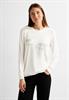 Langarmshirt mit Frontprint vanilla white