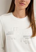 Langarmshirt mit Frontprint vanilla white