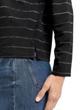 Langarmshirt mit Glitzer-Streifenmuster black stripe with lurex
