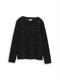 Langarmshirt mit Glitzer-Streifenmuster black stripe with lurex