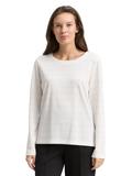 Langarmshirt mit Glitzer-Streifenmuster white stripe with lurex