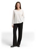 Langarmshirt mit Glitzer-Streifenmuster white stripe with lurex
