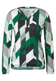 Langarmshirt mit Grafikprint easy green