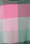 Langarmshirt mit Karomuster dark clary mint