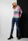 Langarmshirt mit Karomuster dark clary mint