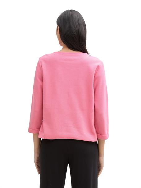 Langarmshirt mit Knopf-Details bright rose