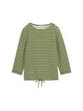 Langarmshirt mit Knopf-Details green offwhite tee stripe