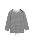 Langarmshirt mit Knopf-Details offwhite navy regular stripe
