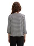 Langarmshirt mit Knopf-Details offwhite navy regular stripe