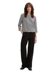 Langarmshirt mit Knopf-Details offwhite navy regular stripe