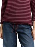 Langarmshirt mit Knopf-Details oxblood red stripe