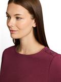 Langarmshirt mit Knopf-Details preppy plum