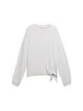 Langarmshirt mit Knotendetail cement grey mélange