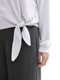 Langarmshirt mit Knotendetail cement grey mélange
