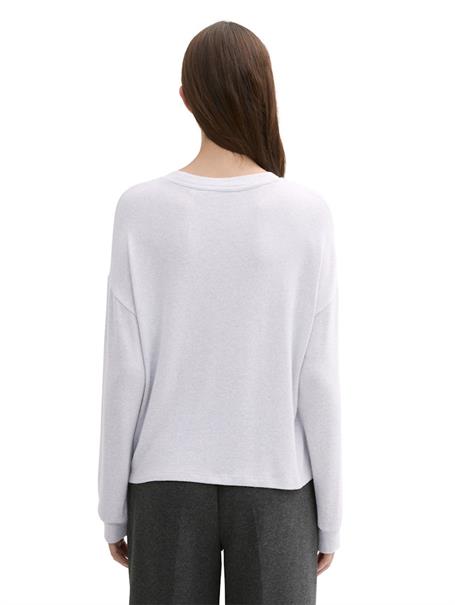 Langarmshirt mit Knotendetail cement grey mélange