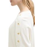 Langarmshirt mit Knöpfen whisper white