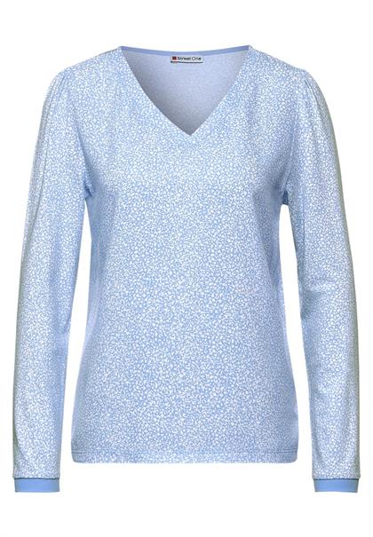 Langarmshirt mit Muster angel blue