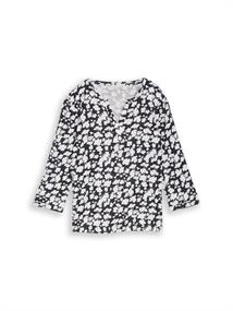 Langarmshirt mit Muster blue ginkgo minimal