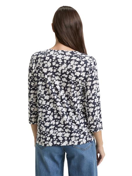 Langarmshirt mit Muster blue ginkgo minimal