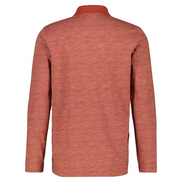 Langarmshirt mit Polokragen rusty red