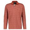 Langarmshirt mit Polokragen rusty red