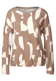 Langarmshirt mit Print buff sand