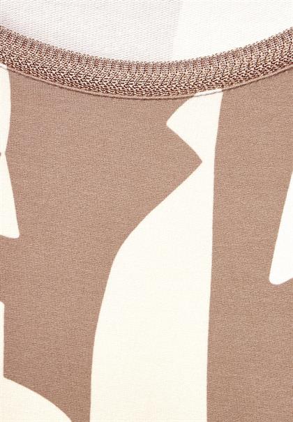 Langarmshirt mit Print buff sand