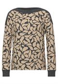 Langarmshirt mit Print clear sand melange