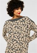 Langarmshirt mit Print clear sand melange
