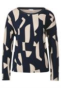 Langarmshirt mit Print deep blue