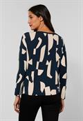Langarmshirt mit Print deep blue