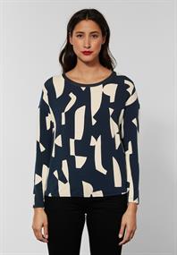 Langarmshirt mit Print deep blue