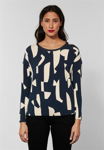 Langarmshirt mit Print deep blue