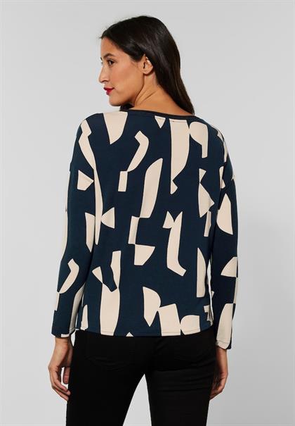 Langarmshirt mit Print deep blue