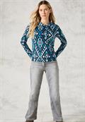 Langarmshirt mit Print deep charcoal grey