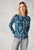 Langarmshirt mit Print deep charcoal grey