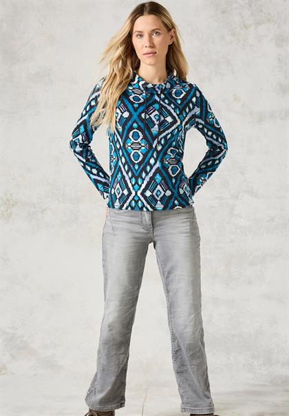 Langarmshirt mit Print deep charcoal grey