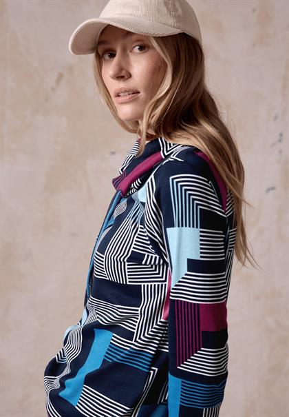 Langarmshirt mit Print deep petrol