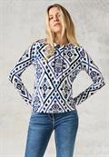 Langarmshirt mit Print vanilla white