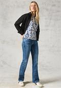 Langarmshirt mit Print vanilla white