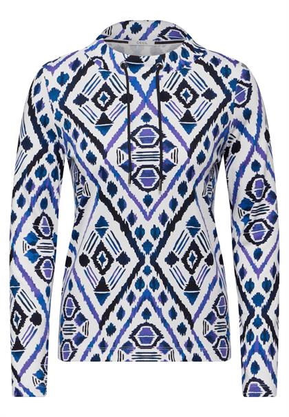 Langarmshirt mit Print vanilla white