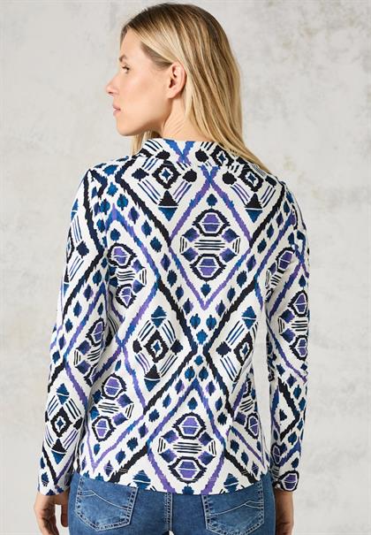 Langarmshirt mit Print vanilla white