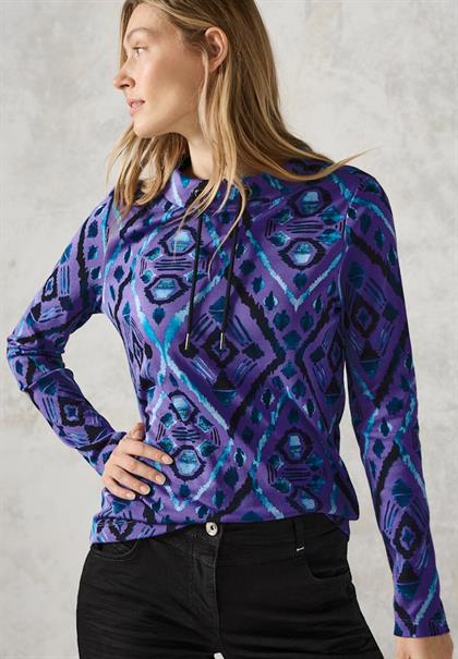 Langarmshirt mit Print wild lilac